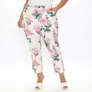 Flower After Flower Trouser Pants - Pink/combo